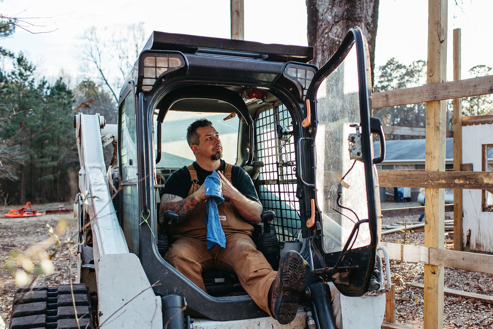 Veteran entrepreneur at work on his business